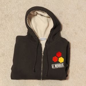 Channel Islands Surfboards Al Merrick fleece-lined full-zip hoodie, brown M med.